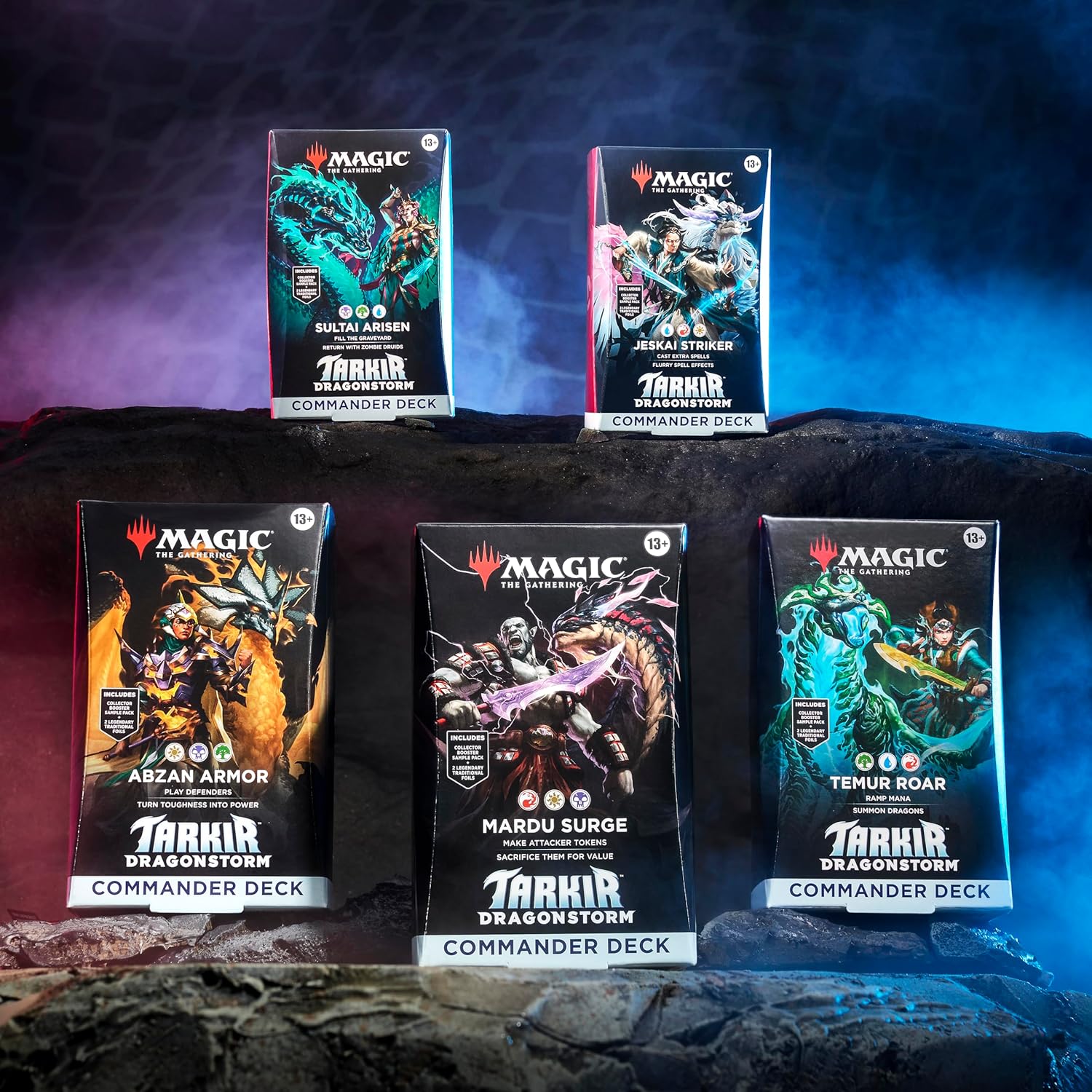 Magic the Gathering TCG: Tarkir Dragonstorm Commander Decks - Set of 5 Decks